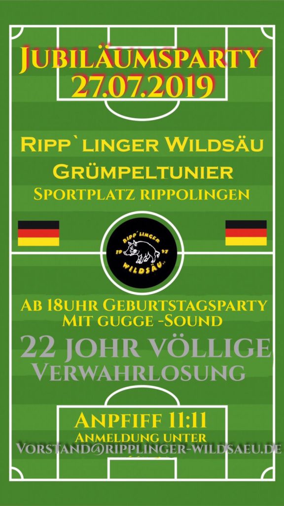 Jubiläumsfest & Gauditurnier (22 Johr Wildsäu) @ Sporthütte Rippolingen